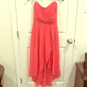 Pink high low dress